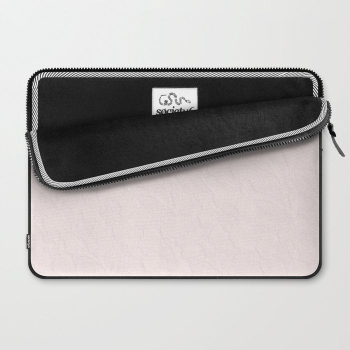Elegant vintage blush pink french floral lace Laptop Sleeve Gallery Image 2