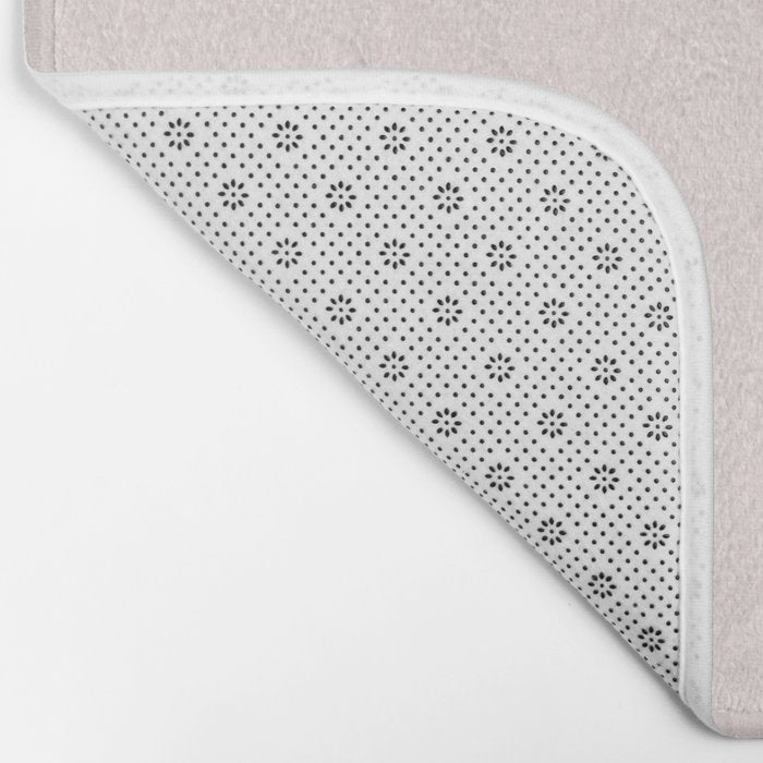 Elegant vintage blush pink french floral lace Bath Mat Gallery Image 2