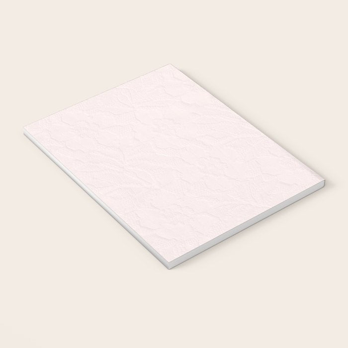Elegant vintage blush pink french floral lace Notebook Gallery Image 3