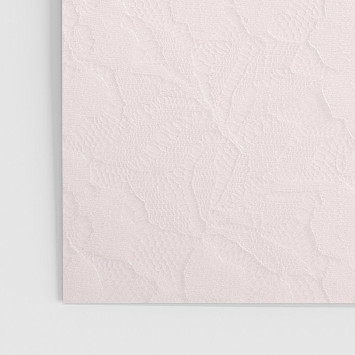 Elegant vintage blush pink french floral lace Poster Gallery Image 3