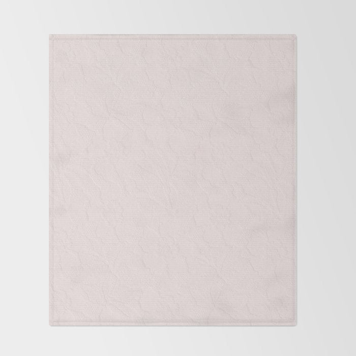 Elegant vintage blush pink french floral lace Throw Blanket Gallery Image 2