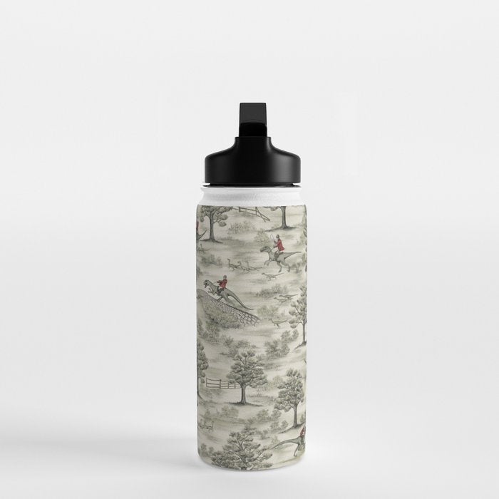 Not-So-Traditional English Fox Hunt with Dinosaurs Water Bottle Gallery Image 3