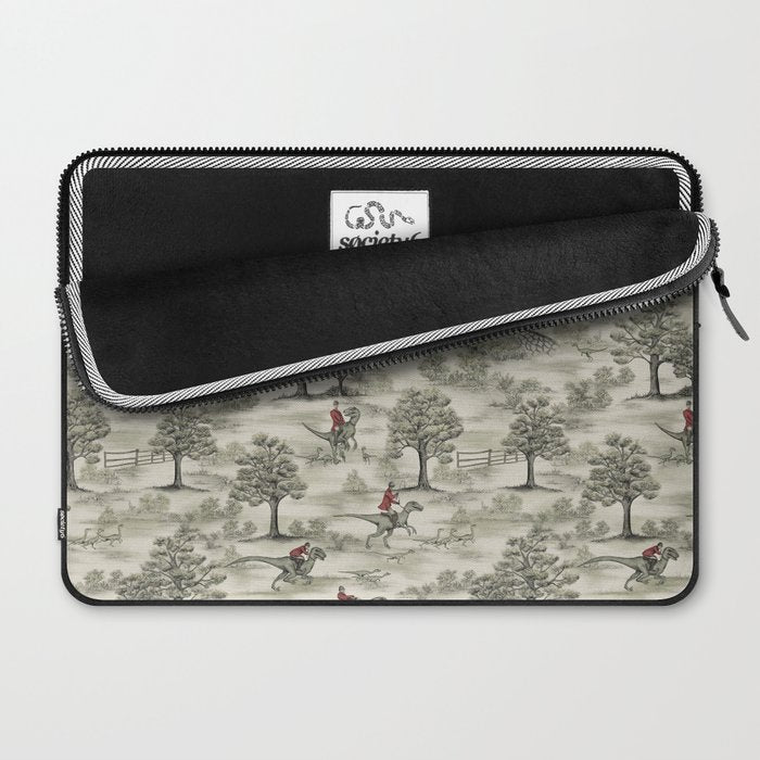 Not-So-Traditional English Fox Hunt with Dinosaurs Laptop Sleeve Gallery Image 2