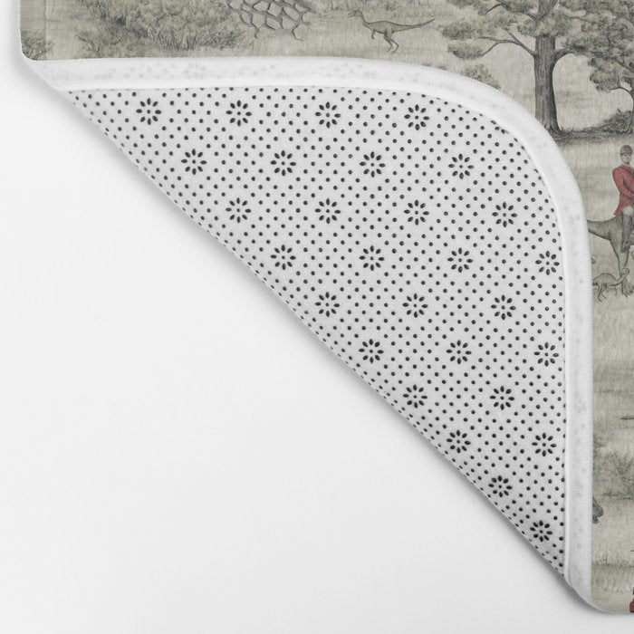 Not-So-Traditional English Fox Hunt with Dinosaurs Bath Mat Gallery Image 2