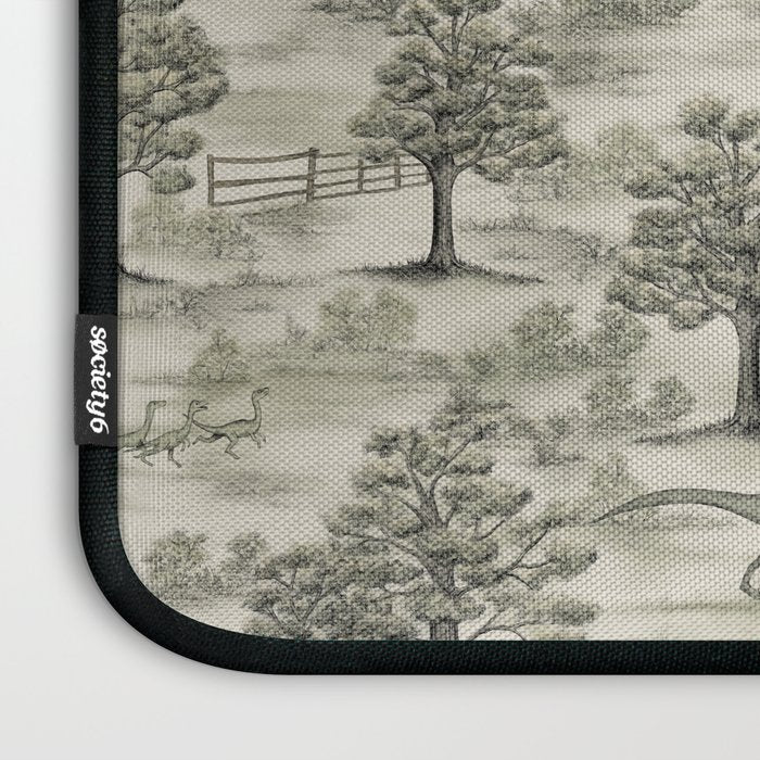 Not-So-Traditional English Fox Hunt with Dinosaurs Laptop Sleeve Gallery Image 3