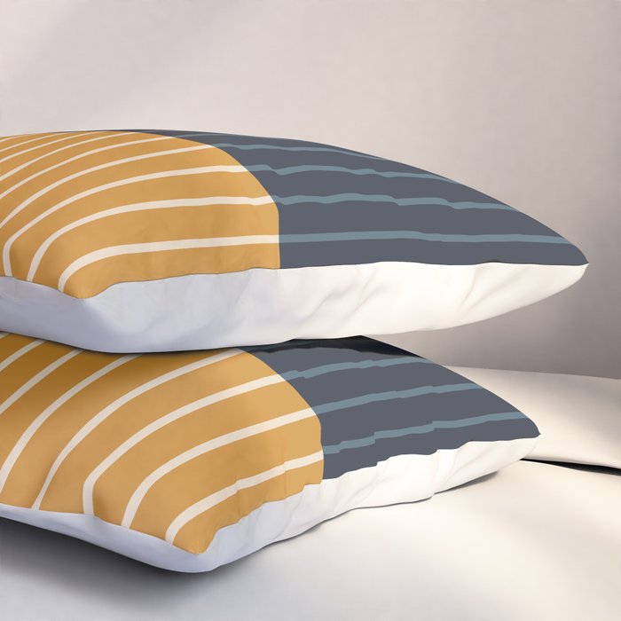 Color Block Line Abstract XIII Pillow Sham Gallery Image 3