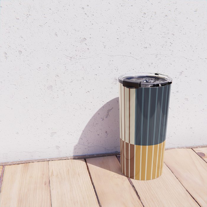 Color Block Line Abstract XIII Travel Mug Gallery Image 4