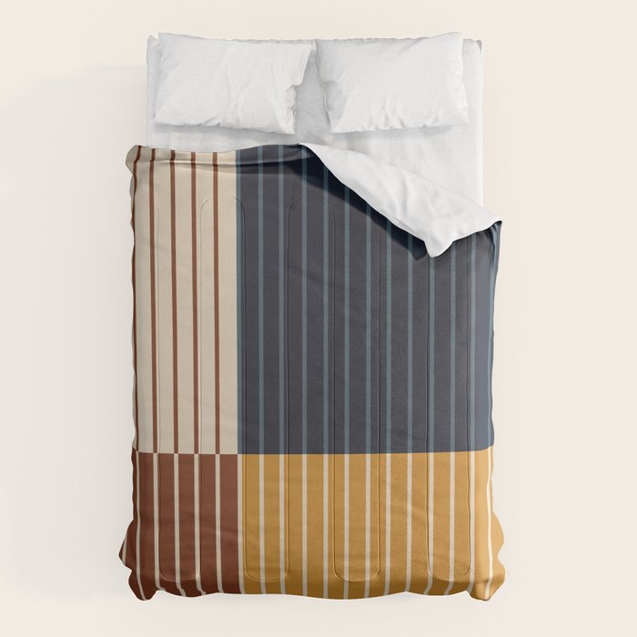 Color Block Line Abstract XIII Comforter Gallery Image 6