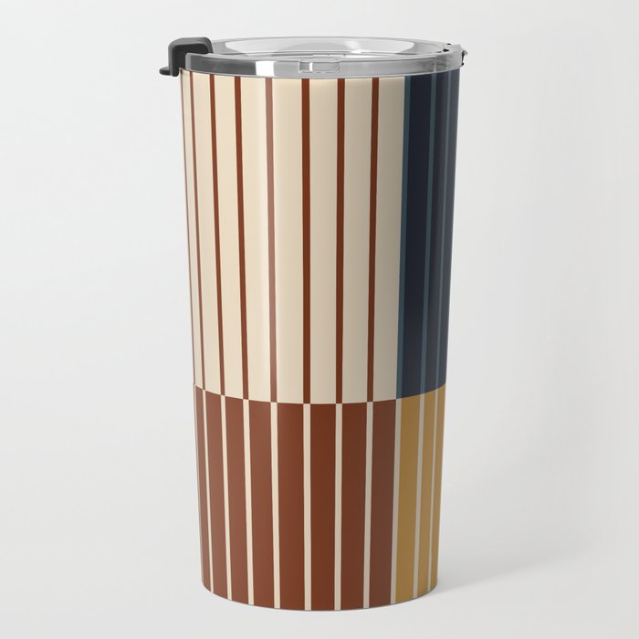 Color Block Line Abstract XIII Travel Mug Gallery Image 3