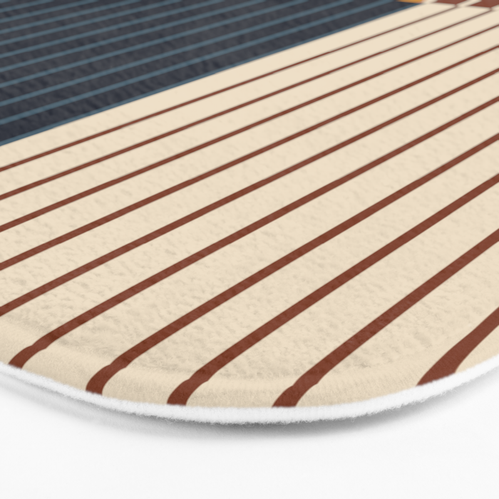Color Block Line Abstract XIII Bath Mat Gallery Image 3