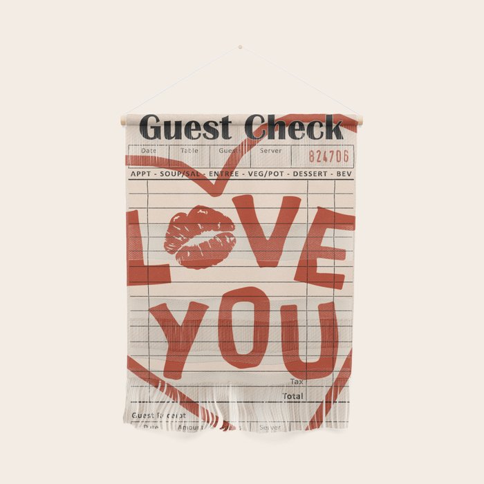 Guest Check Love You Wall Hanging Gallery Image 1