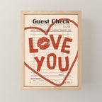 Guest Check Love You Mini Art Print Gallery Image 1