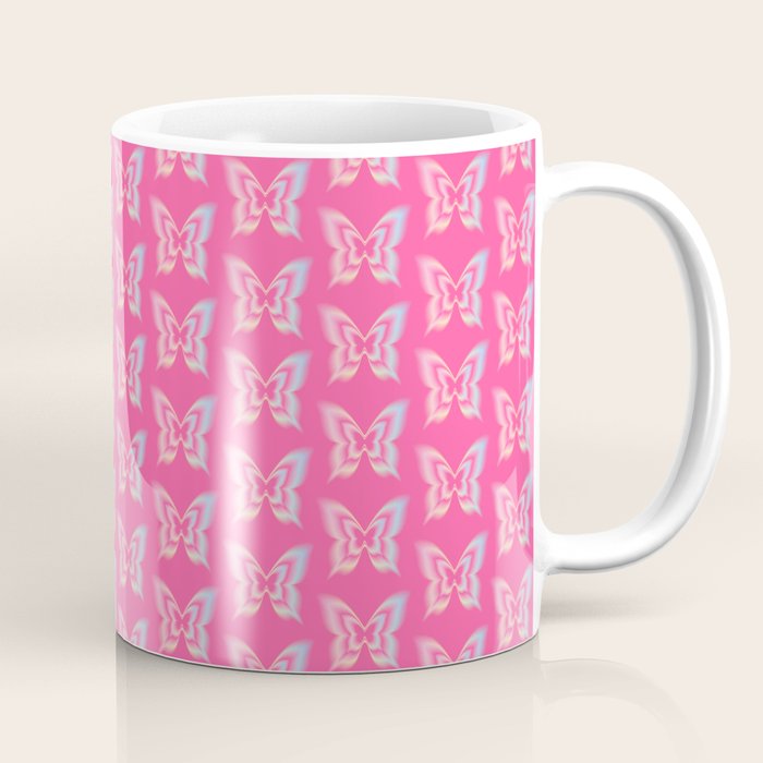 y2k pop super butterfly pink Coffee Mug Gallery Image 1