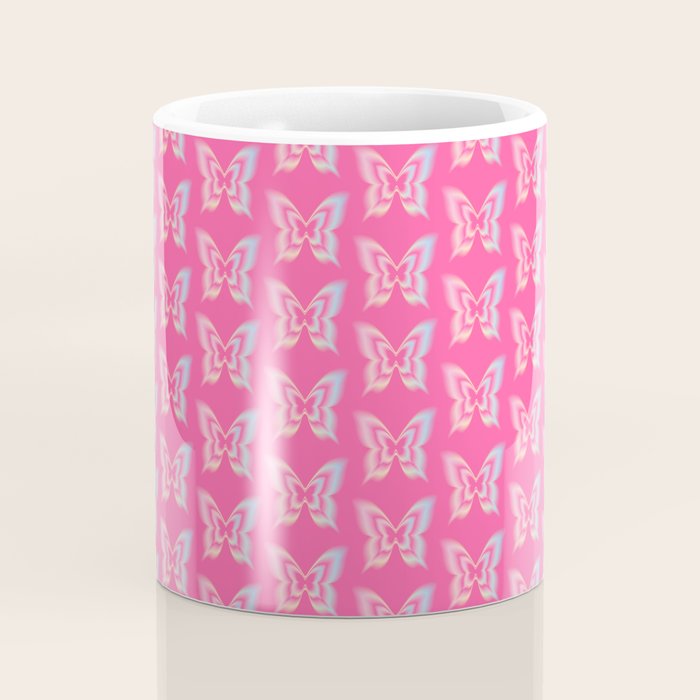 y2k pop super butterfly pink Coffee Mug Gallery Image 4
