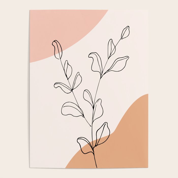 Eucalyptus Line Art Poster Gallery Image 4