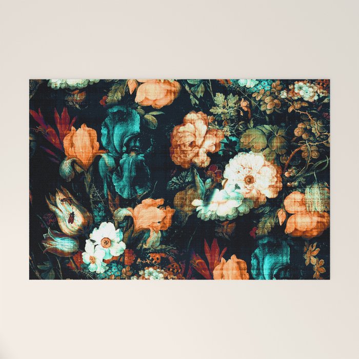 Vintage Floral Welcome Mat Gallery Image 1