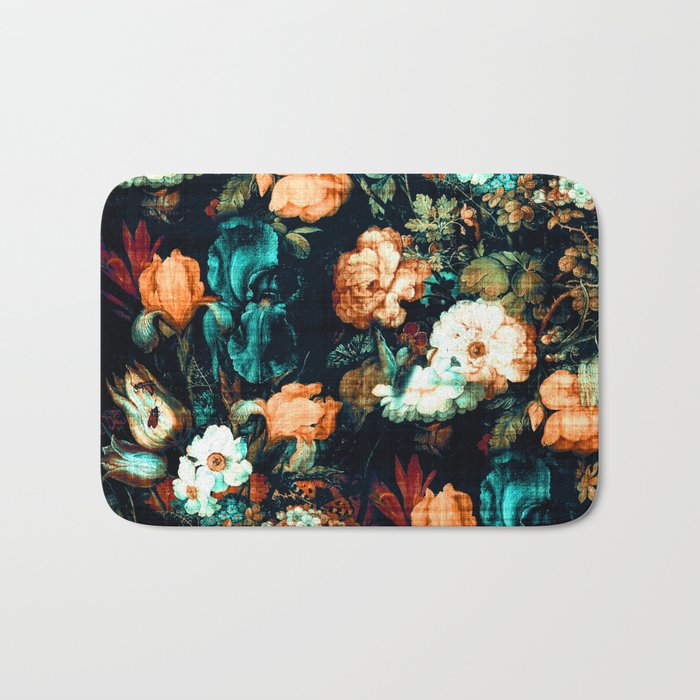 Vintage Floral Bath Mat Gallery Image 1