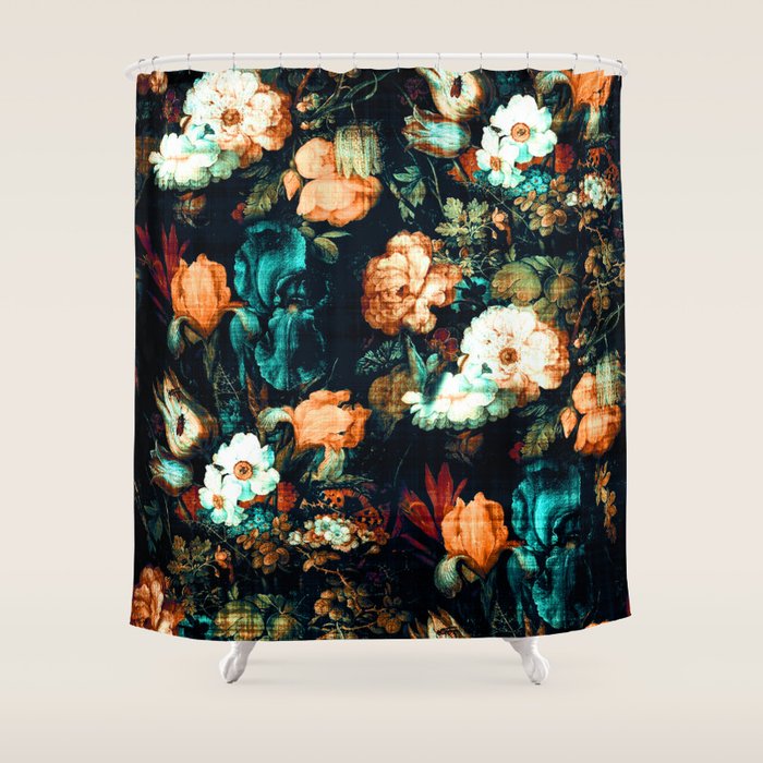 Vintage Floral Shower Curtain Gallery Image 1