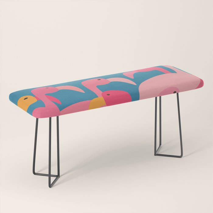 Midnight Flamingos Bench Gallery Image 1