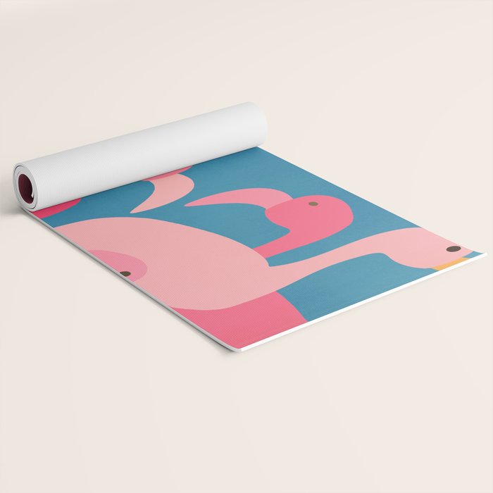 Midnight Flamingos Yoga Mat Gallery Image 2