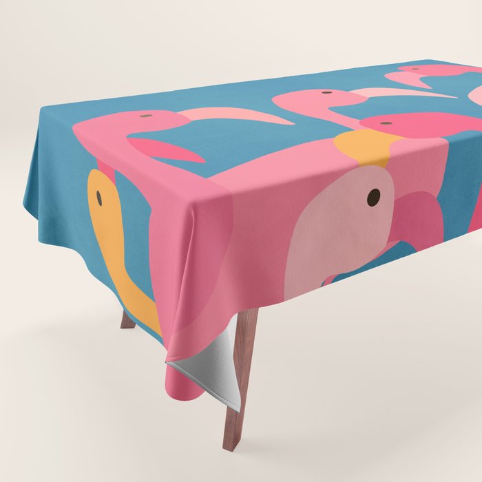 Midnight Flamingos Tablecloth Gallery Image 1
