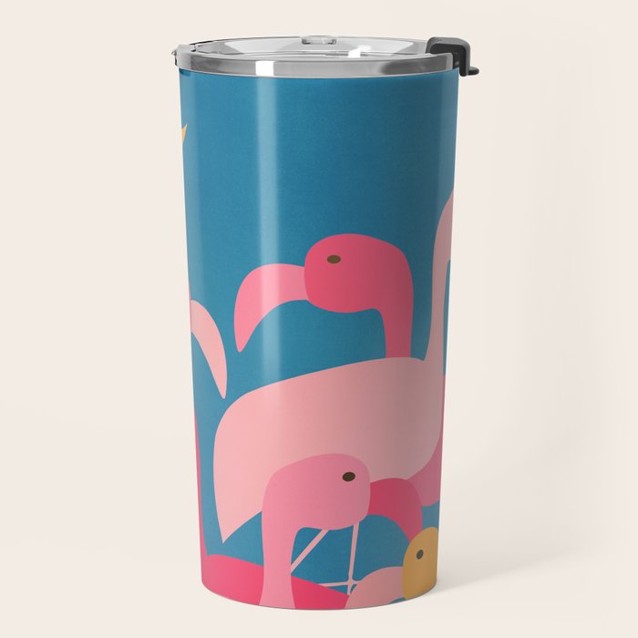 Midnight Flamingos Travel Mug Gallery Image 2