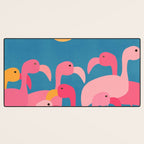 Midnight Flamingos Desk Mat Gallery Image 3