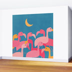 Midnight Flamingos Wall Mural Gallery Image 2