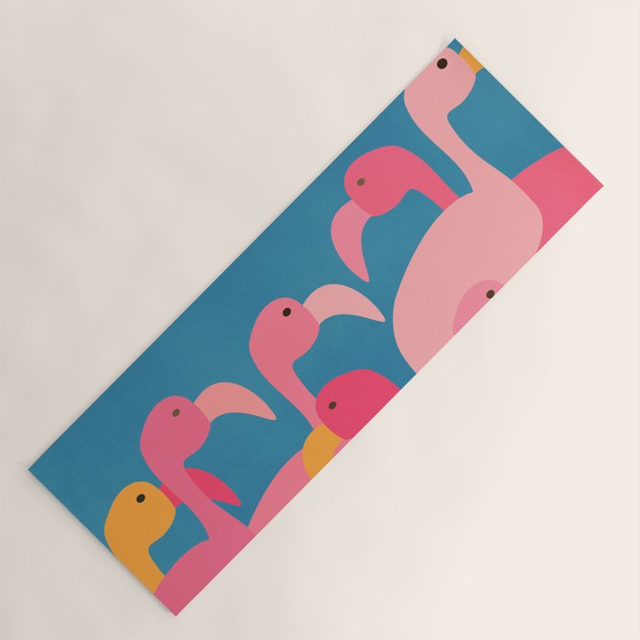Midnight Flamingos Yoga Mat Gallery Image 1