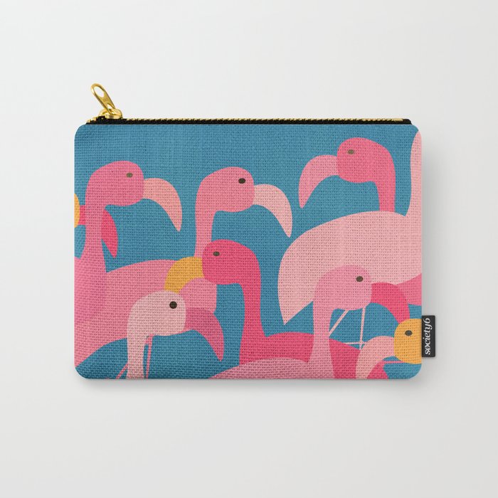 Midnight Flamingos Carry All Pouch Gallery Image 1