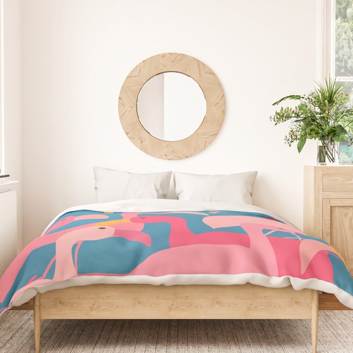 Midnight Flamingos Duvet Cover Gallery Image 3
