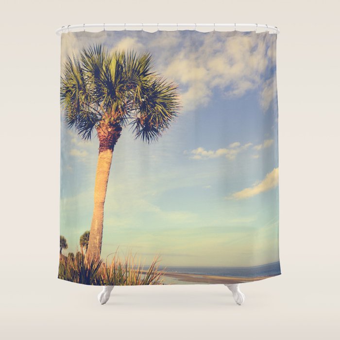 Palm Tree Paradise Shower Curtain Gallery Image 1