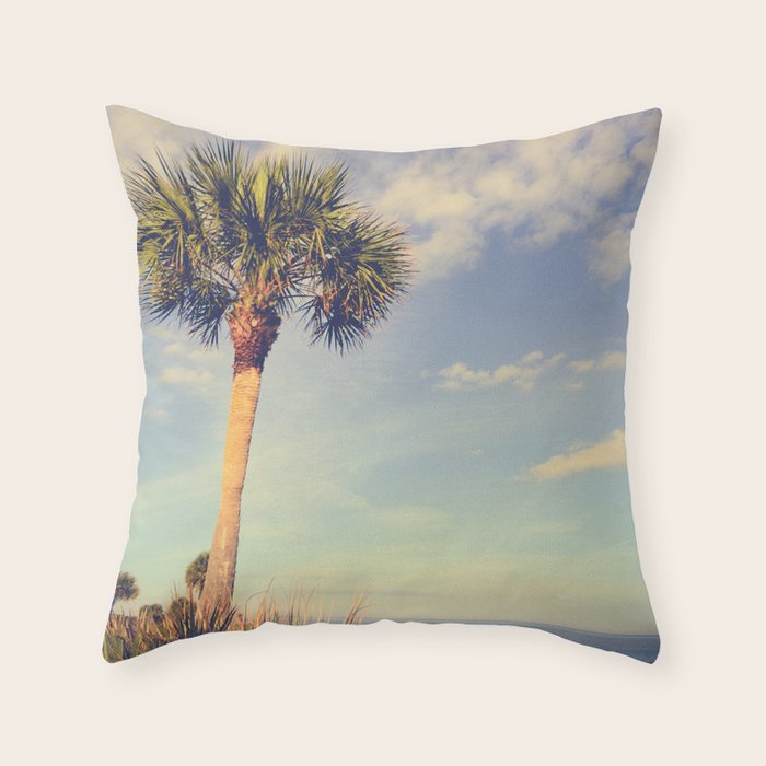Palm Tree Paradise Throw Pillow Gallery Image 1