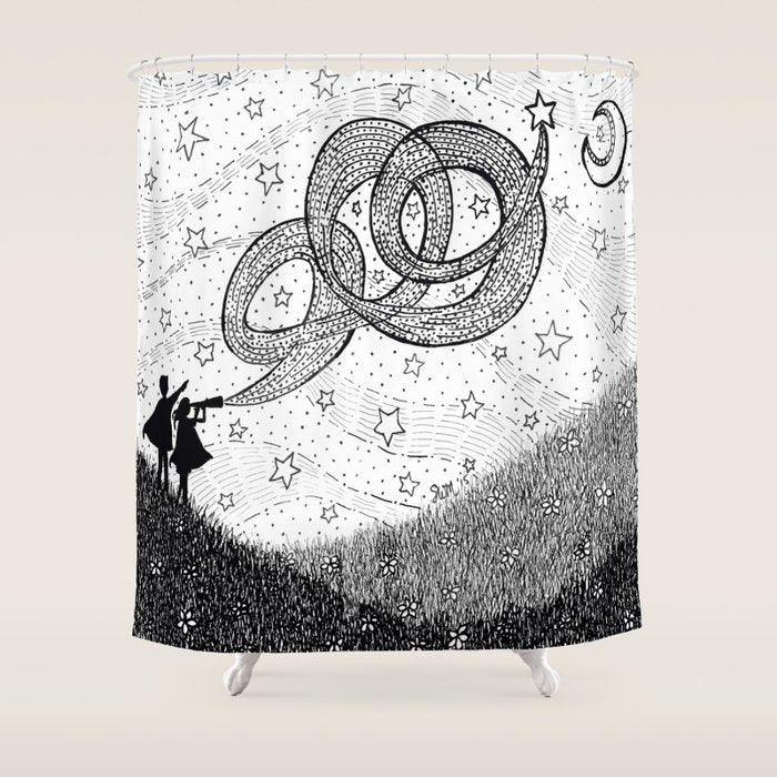 Bottling Starlight Shower Curtain Gallery Image 1