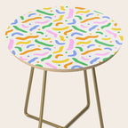 Fun colorful line doodle art pattern Side Table Gallery Image 2