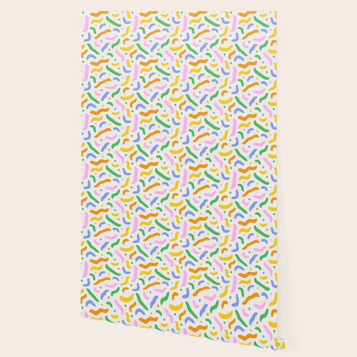 Fun colorful line doodle art pattern Wallpaper Gallery Image 2