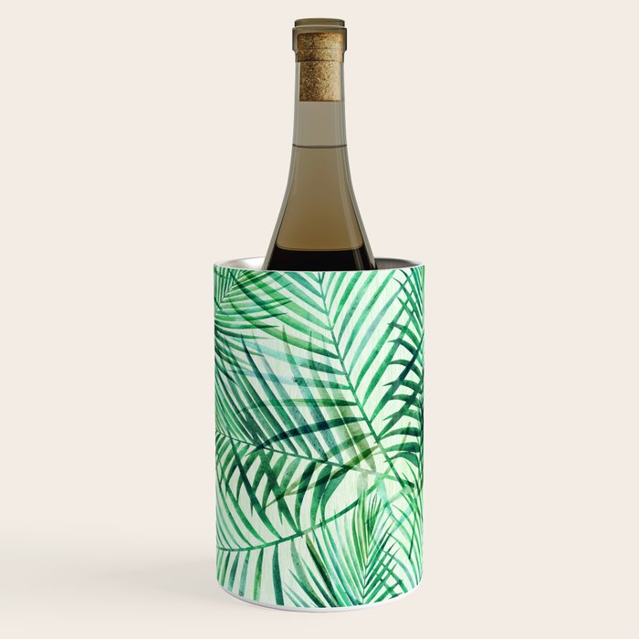 Tropical Fronds Abstract Design Wine Chiller Gallery Image 1