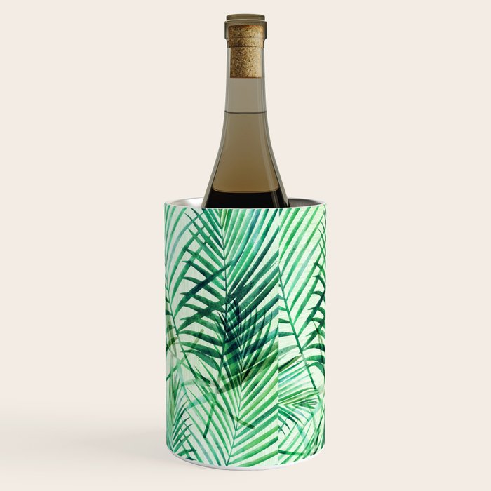 Tropical Fronds Abstract Design Wine Chiller Gallery Image 3