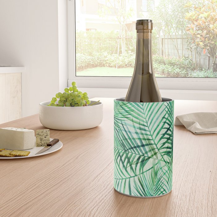 Tropical Fronds Abstract Design Wine Chiller Gallery Image 4