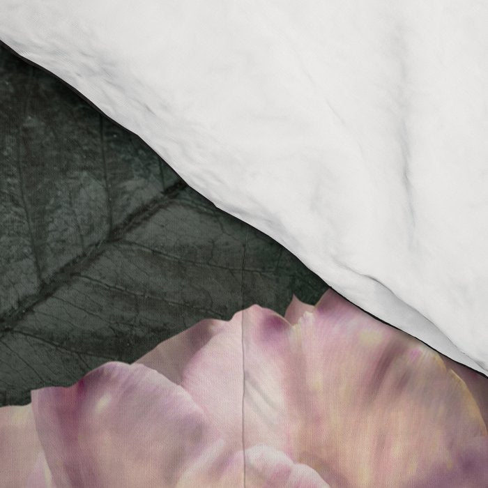 Vintage flowers bouquet. Peony, roses, anemone on dark moody background. Comforter Gallery Image 4
