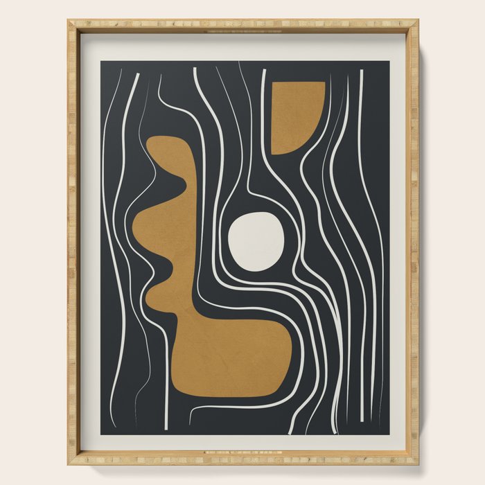 Minimal Abstract Form 3 Serving Tray Gallery Image 1