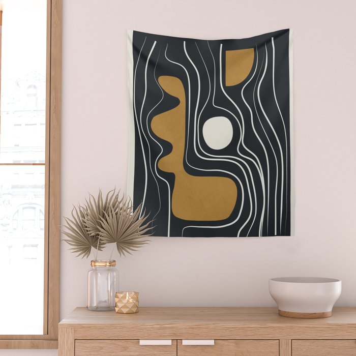 Minimal Abstract Form 3 Wall Tapestry Gallery Image 2