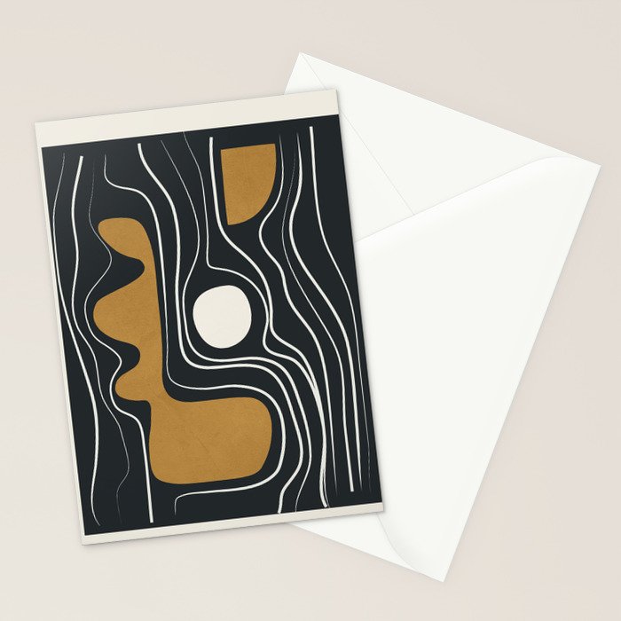 Minimal Abstract Form 3 Stationery Card Gallery Image 2