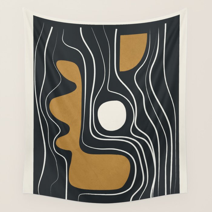 Minimal Abstract Form 3 Wall Tapestry Gallery Image 4