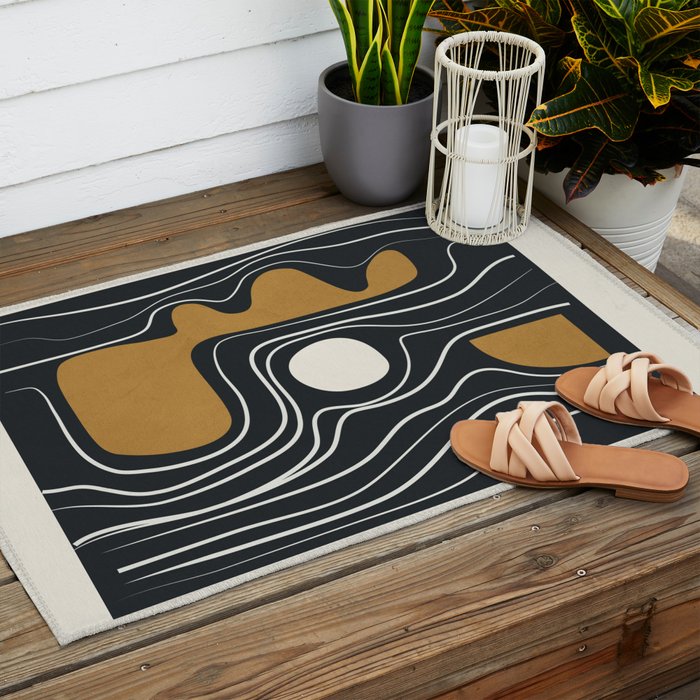 Minimal Abstract Form 3 Outdoor Rug Gallery Image 2