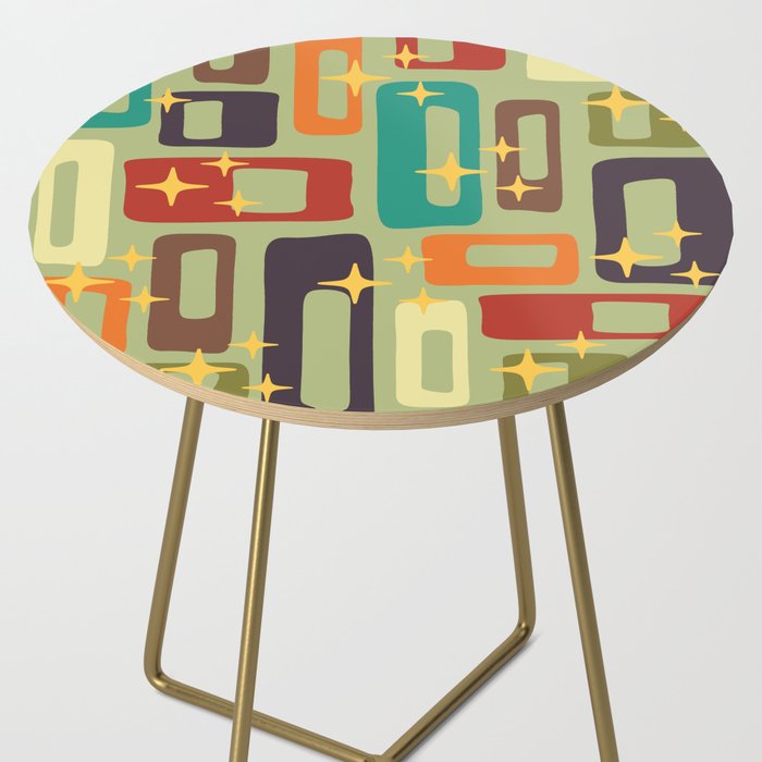 Retro Mid Century Modern Abstract Pattern 225 Side Table Gallery Image 2