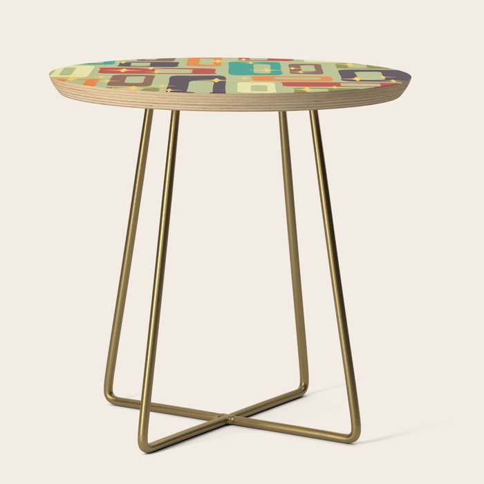 Retro Mid Century Modern Abstract Pattern 225 Side Table Gallery Image 1