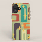 Retro Mid Century Modern Abstract Pattern 225 iPhone Case Gallery Image 1