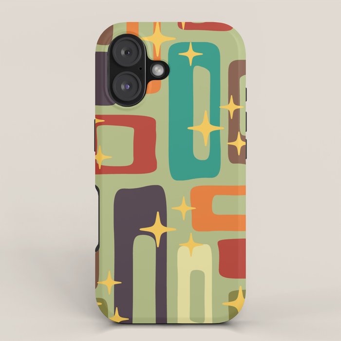 Retro Mid Century Modern Abstract Pattern 225 iPhone Case Gallery Image 1