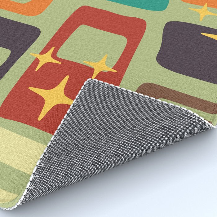 Retro Mid Century Modern Abstract Pattern 225 Rug Gallery Image 4